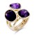 Gold-Plated-With-3-Purple-Crystal-Stretch-Ring-Gold Purple