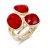 Gold-Plated-With-3-Red-Crystal-Stretch-Ring-Gold Red