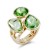 Gold-Plated-With-3-Green-Color-Crystal-Stretch-Ring-Gold Green