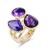Gold-Plated-With-3-Purple-Color-Stretch-Ring-Gold Purple