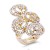 Gold-Plated-AB-Swirl-Shape-with-CZ-Stretch-Ring-Gold AB