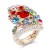 Gold-Plated-Multi-Color-Stone-Fashion-stretch-Ring-Gold MT