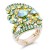 Gold-Plated-Green-AB-Stone-Fashion-stretch-Ring-Green AB