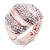 Unique-Fashion-Rose-Gold-Plated-with-AB-Stone-Stretch-Ring-Rose Gold AB