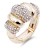 Classic-Fashion-Gold-Plated-with-Clear-Stone-Stretch-Ring-Gold