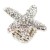 Rhodium-Plated-With-Clear-Crystal-Starfish-Stretch-Ring-Silver Clear