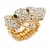 Gold-Plated-With-AB-Crystal-Elephant-Stretch-Ring-Gold AB