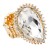 Gold-Plated-With-Clear-Crystal-Tear-Drop-Stretch-Rings-Gold Clear