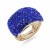Gold-Plated-Royal-Blue-Color-Crystal-Stretch-Rings-Gold Blue