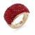 Gold-Plated-Red-Color-Crystal-Stretch-Rings-Gold Red