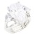 Rhodium-Plated-With-Clear-Stone-Stretch-Ring-Rhodium Clear
