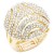 Gold-Plated-With-Clear-Crystal-Stretch-Ring-Gold Clear
