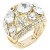 Gold-Plated-With-Clear-Crystal-Stretch-Ring-Gold Clear