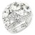 Rhodium-Plated-With-Clear-Crystal-Stretch-Ring-Rhodium Clear