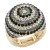 Gold-Plated-With-Black-Crystal-Stretch-Rings-Gold