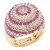 Gold-Plated-With-Pink-Crystal-Stretch-Rings-Gold