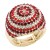 Gold-Plated-With-Red-Crystal-Stretch-Rings-Gold