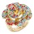 Gold-Plated-Multi-Stone-Flower-Stretch-Ring-Gold