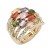 Gold-Plated-With-Multi-Color-Crystal-Stretch-Rings-Gold