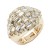Gold-Plated-With-Clear-Crystal-Stretch-Rings-Gold