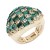 Gold-Plated-With-Green-Crystal-Stretch-Rings-Gold