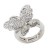 Rhodium-Color-With-Clear-Stone-Butterfly--Stretch-Rings-Rhodium