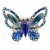Gold-Plated-Butterfly-Stretch-Ring-with-Blue-AB-Crystal-Blue AB