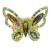 Gold-Plated-Butterfly-Stretch-Ring-with-Green-AB-Crystal-Green AB