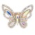 Rose-Gold-Plated-Butterfly-Stretch-Ring-with-AB-Crystal-Rose Gold AB