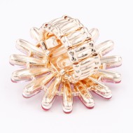 Rose Gold Plated Stretch Ring with Pink Crystal