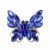 Gold-Plated-With-Blue-AB-Crystal-Butterfly-Stretch-Rings-Blue AB