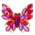 Gold-Plated-With-Red-AB-Color-Crystal-Butterfly-Stretch-Rings-Gold Ruby