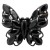 Jet-Black-Plated-With-Jet-Color-Crystal-Butterfly-Stretch-Rings-Jet Black