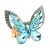 Gold-Plated-With-Aqua-Blue-Crystal-Butterfly-Stretch-Rings-Gold Aqua