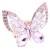 Rose-Gold-Plated-With-Pink-Crystal-Butterfly-Stretch-Rings-Rose Gold Pink