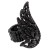 Jet-Black-Plated-With-Jet-Color-Crystal-Angel-Wing-Stretch-Rings-Jet Black