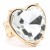 Gold-Plated-with-Clear-Crystal-Heart-Shape-Stretch-Rings-Gold Clear