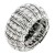 Rhodium-Plated-With-Clear-Crystal-Stretch-Rings-Rhodium clear