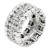 Rhodium-Plated-With-Clear-Crystal-Stretch-Rings-Rhodium clear