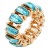Gold-Plated-With-Aqua-Crystal-Stretch-Rings-Gold Aqua