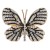 Gold-Plated-With-Clear-Crystal-Butterfly--Stretch-Rings-Gold