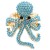Gold-Plated-With-Turquoise-Octopus-Stretch-Rings-Gold