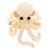 Gold-Plated-Octopus-Stretch-Rings-with-White-Crystal-Gold White