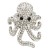 Rhodium-Plated-Octopus-Stretch-Rings-with-Clear-Crystal-Rhodium Clear