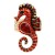Antique-Gold-Plated-with-Red-Crystal-Seahorse-Stretch-Rings-Antique Gold Red
