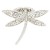 Rhodium-Plated-with-Clear-Crystal-Dragonfly-Stretch-Rings-Rhodium Clear