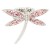 Rhodium-Plated-with-Pink-Crystal-Dragonfly-Stretch-Rings-Rhodium Pink