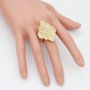Gold Plated with AB Crystal Stretch Rings