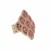 Gold-Plated-with-Pink-Crystal-Stretch-Rings-Gold Pink