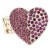 Gold-Plated-With-Pink-Color-Crystal-Heart-Stretch-Rings-Gold Pink